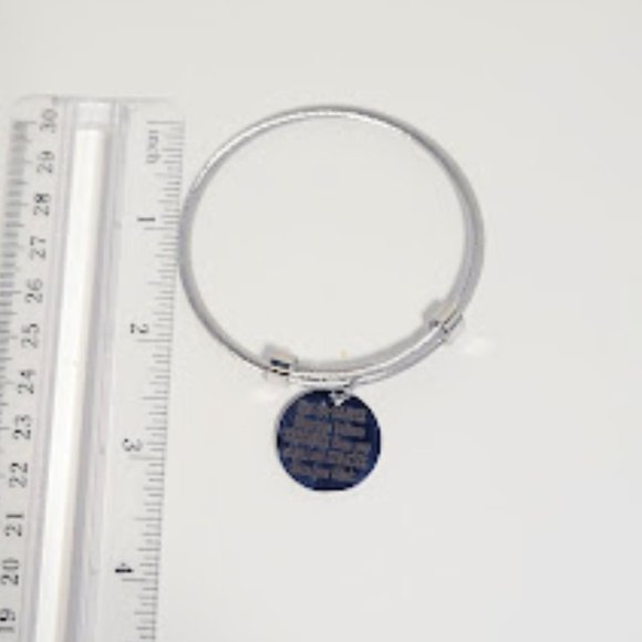 Solid Stainless Steel Inspirational Cable Bangle by Pink Box "You are Braver..." - Picture 4 of 4